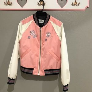 Coach varsity cherry blossom jacket ♡